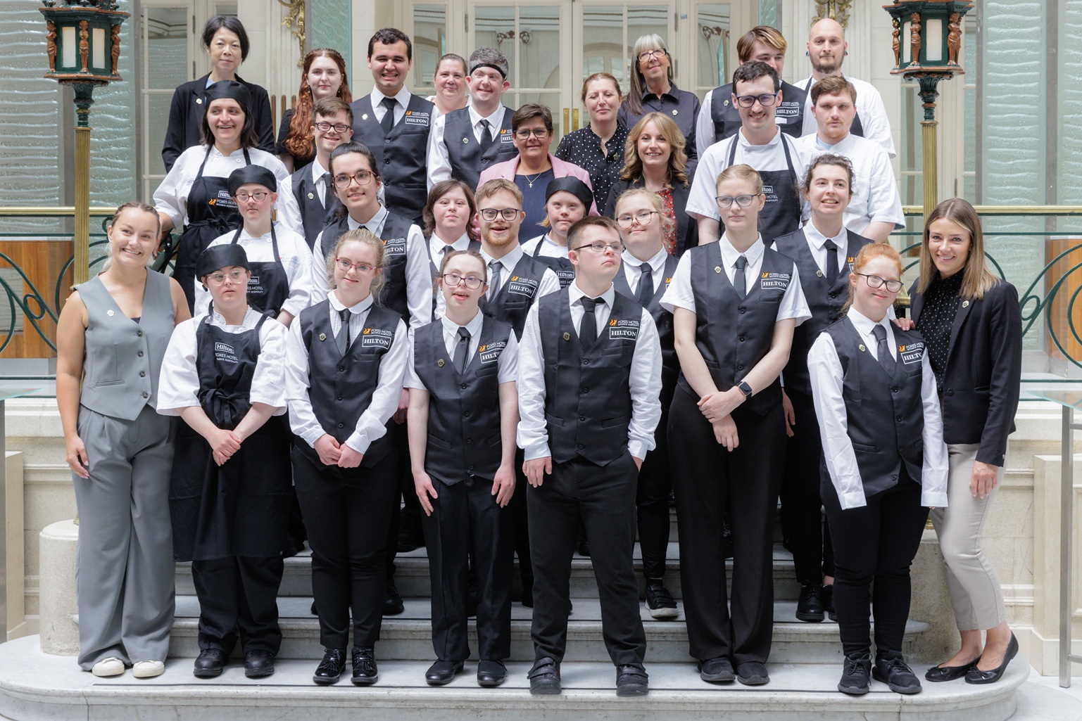 Aurora Foxes Students at Hilton Waldorf Hotel