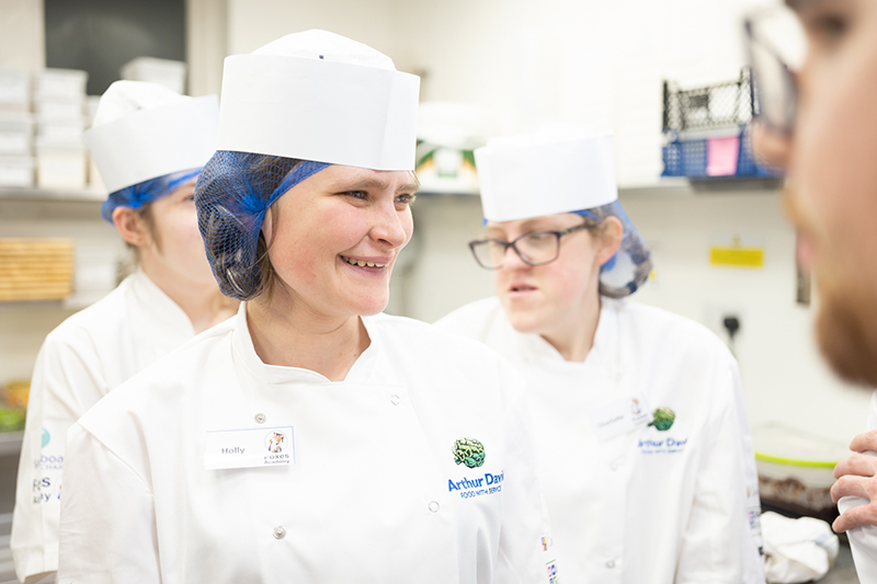 Foxes student working during an event at Clevedon Hall