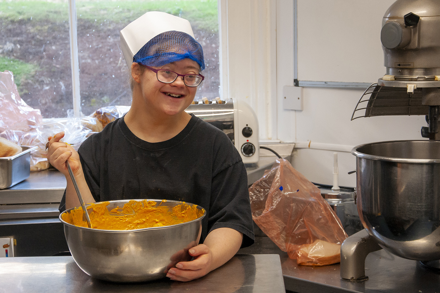 Vocational student preparing curry at Foxes Hotel